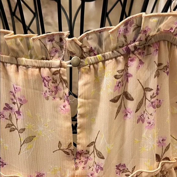 June and Hudson Floral Pink Maxi Dress - Picture 9 of 9